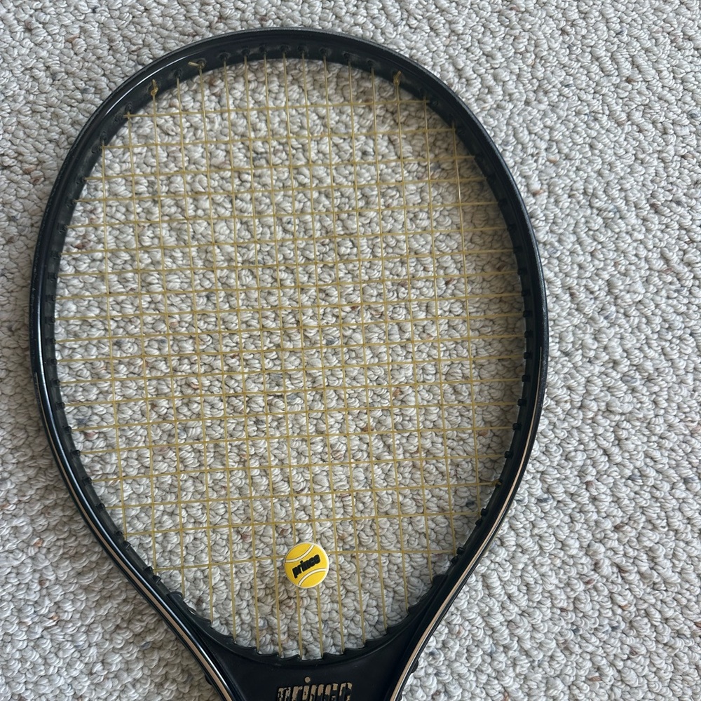 Prince Black Tennis Racket with Cream Strings